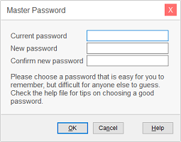 Master Password Update